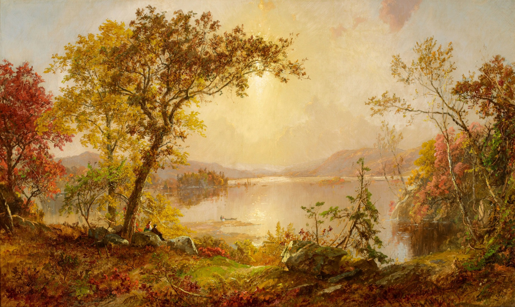 Herbstlandschaft mit See 
