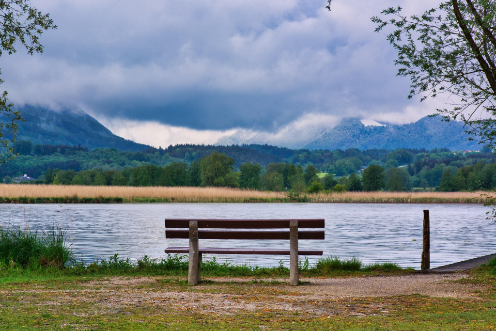 Sitzbank am See
