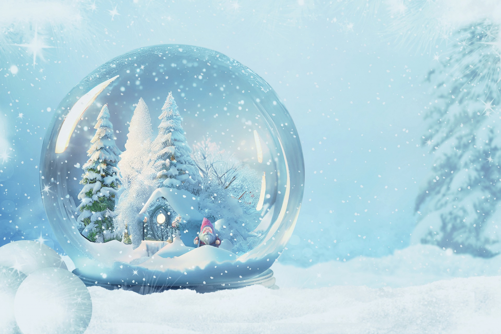 Weihnachtliche Schneekugel