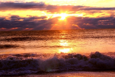 Sonnenuntergang - Goldenes Meer